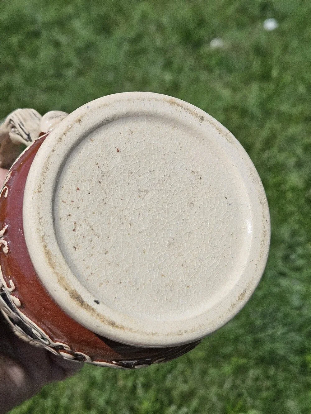 Luchow's German Ceramic Beer Stein - Black & Tan